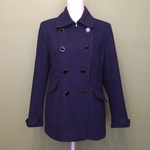 Express‎ cobalt blue double breasted pea coat